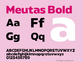 Meutas Bold Version 1.000;hotconv 1.0.109;makeotfexe 2.5.65596图片样张