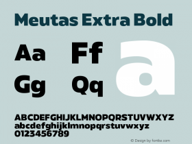 Meutas Extra Bold Version 1.000;hotconv 1.0.109;makeotfexe 2.5.65596图片样张