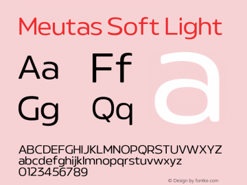 Meutas Soft Light Version 1.000;hotconv 1.0.109;makeotfexe 2.5.65596图片样张