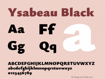 Ysabeau Black Version 0.025图片样张