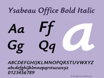 Ysabeau Office Bold Italic Version 0.025图片样张
