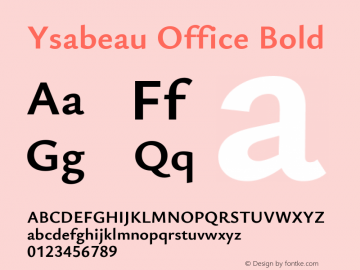 Ysabeau Office Bold Version 0.025图片样张