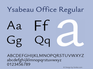 Ysabeau Office Regular Version 0.025图片样张