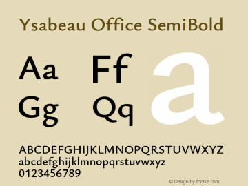 Ysabeau Office SemiBold Version 0.025图片样张