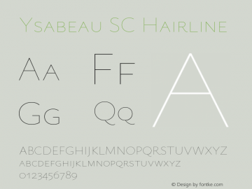 Ysabeau SC Hairline Version 0.025图片样张