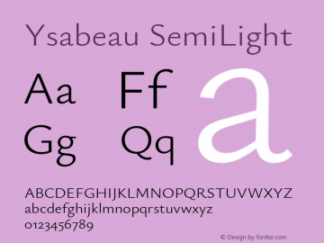 Ysabeau SemiLight Version 0.025图片样张