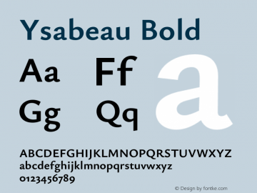 Ysabeau Bold Version 0.025;FEAKit 1.0图片样张