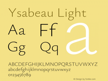 Ysabeau Light Version 0.025;FEAKit 1.0图片样张