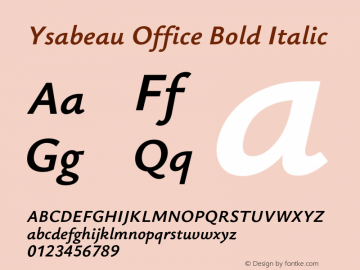 Ysabeau Office Bold Italic Version 0.025;FEAKit 1.0图片样张