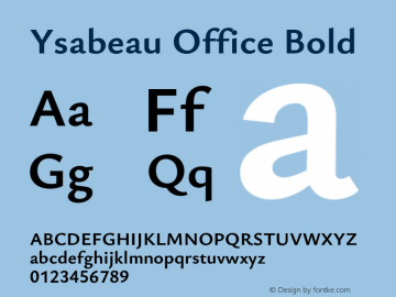 Ysabeau Office Bold Version 0.025;FEAKit 1.0图片样张