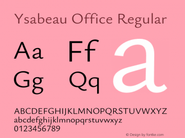 Ysabeau Office Regular Version 0.025;FEAKit 1.0图片样张