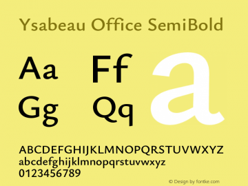 Ysabeau Office SemiBold Version 0.025;FEAKit 1.0图片样张