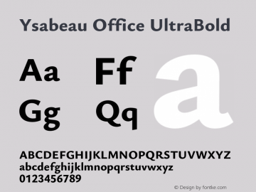 Ysabeau Office UltraBold Version 0.025;FEAKit 1.0图片样张