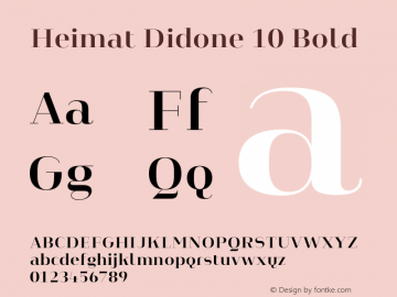 Heimat Didone 10 Bold Version 1.000;PS 001.000;hotconv 1.0.70;makeotf.lib2.5.58329图片样张