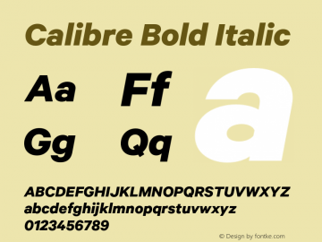Calibre Bold Italic Version 1.005图片样张