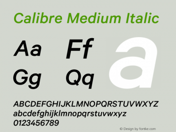 Calibre Medium Italic Version 1.005图片样张