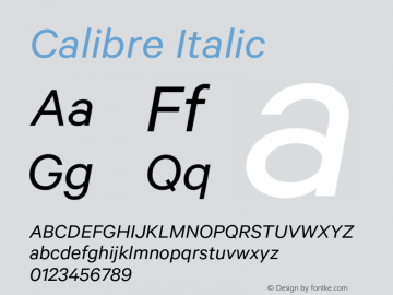 Calibre Italic Version 1.005图片样张