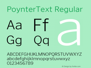 PoynterText Regular Version 001.000图片样张