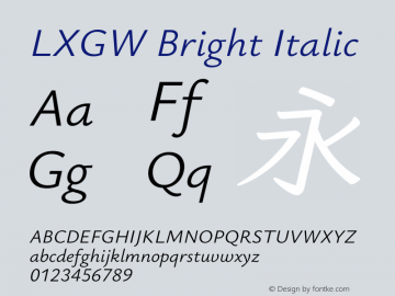 LXGW Bright Italic Version 0.021;FEAKit 1.0图片样张