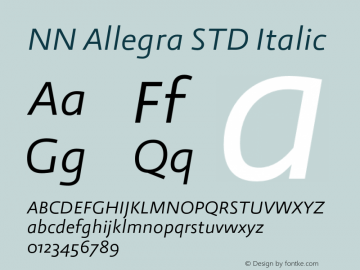 NN Allegra STD Italic Version 2.006图片样张
