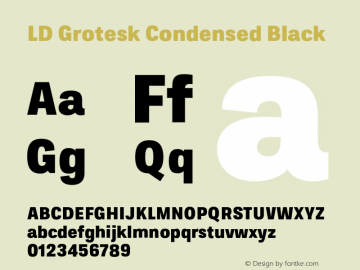 LD Grotesk Condensed Black Version 6.003图片样张