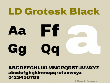 LD Grotesk Black Version 6.003图片样张