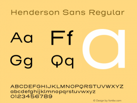 HendersonSans Version 1.000图片样张