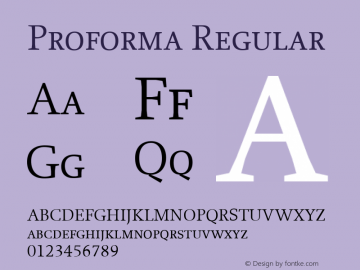 Proforma Regular Version 001.000图片样张