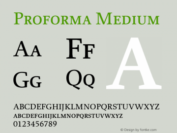 Proforma Medium 001.000 Font Sample