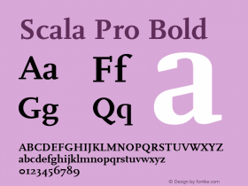 Scala Pro Bold Version 7.600, build 1027, FoPs, FL 5.04图片样张