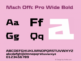 Mach Offc Pro Wide Bold Version 7.504; 2009; Build 1001图片样张