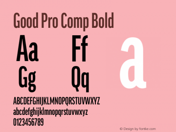 Good Pro Comp Bold Version 7.60图片样张