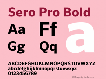 Sero Pro Bold Version 7.70图片样张