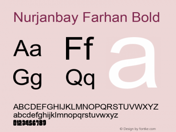 Nurjanbay Farhan Bold Version 5.00 April 26, 2021图片样张
