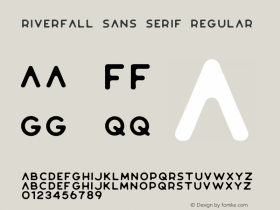 Riverfall Sans Serif Regular Version 1.002;Fontself Maker 3.2.2图片样张