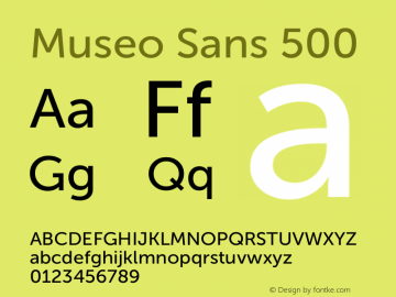Museo Sans 500 Version 1.023 November 19, 2015图片样张