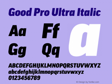Good Pro Ultra Italic Version 7.60图片样张