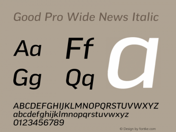 Good Pro Wide News Italic Version 7.60图片样张