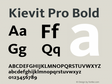 Kievit Pro Bold Version 7.600, build 1030, FoPs, FL 5.04图片样张
