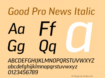 Good Pro News Italic Version 7.60图片样张