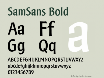 SamSans Bold 001.000 Font Sample