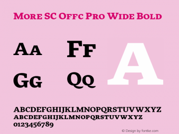 More SC Offc Pro Wide Bold Version 7.504; 2010; Build 1021图片样张