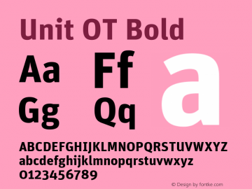 Unit OT Bold Version 7.600, build 1027, FoPs, FL 5.04图片样张