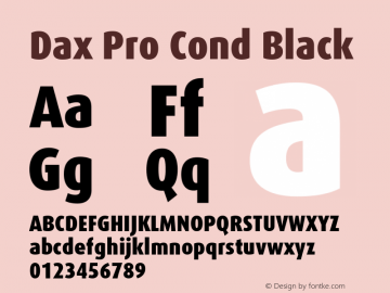 Dax Pro Cond Black Version 7.504; 2017; Build 1023图片样张