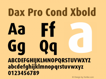 Dax Pro Cond Xbold Version 7.504; 2017; Build 1023图片样张