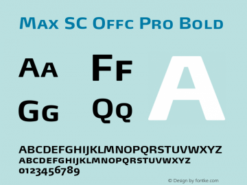 Max SC Offc Pro Bold Version 7.504; 2011; Build 1022图片样张