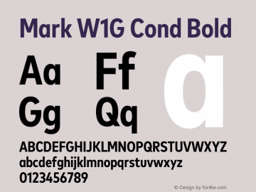 Mark W1G Cond Bold Version 1.00, build 9, g2.6.4 b1272, s3图片样张