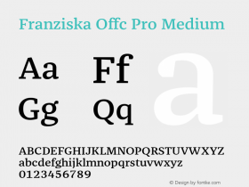 Franziska Offc Pro Medium Version 7.504; 2014; Build 1022图片样张