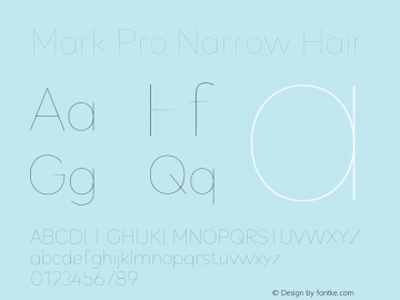 Mark Pro Narrow Hairline Version 7.60图片样张