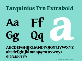 TarquiniusPro-Extrabold Version 7.504; 2010; Build 1002图片样张